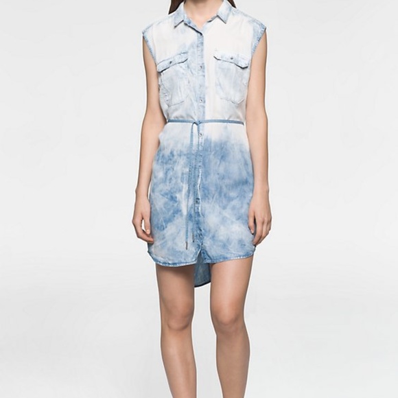 denim utility shirt dress